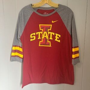 Nike Iowa State Raglan 3/4 Sleeve Tee Women’s Large